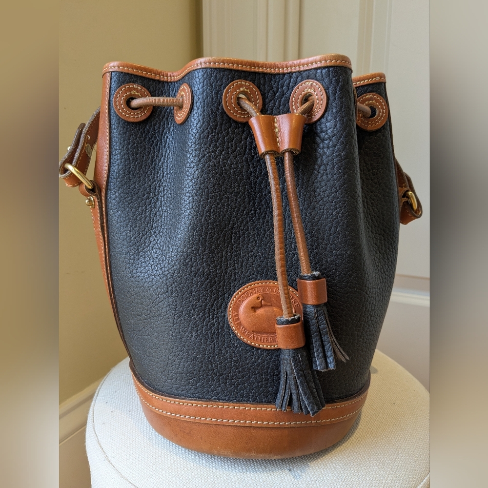 DOONEY & BOURKE | Teton All Weather Leather Bucket Bag, Black And Brown